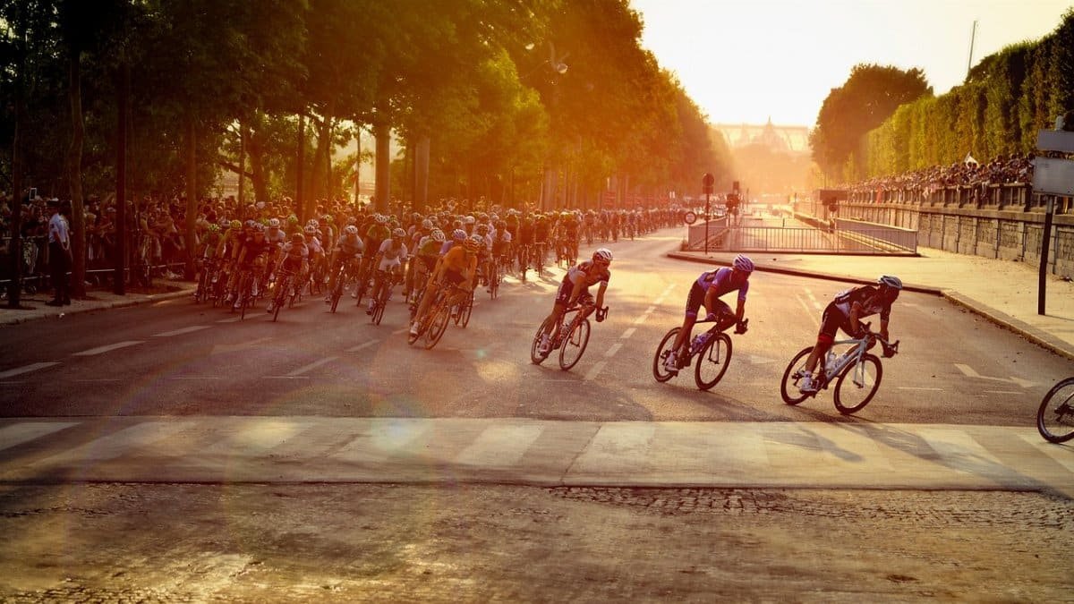 cyclists, race, tour de france, paris, stage, competition, sport, biking, speed, activity, athletes, motion, final, brown sports, brown bike, final, final, final, final, final via Pixabay