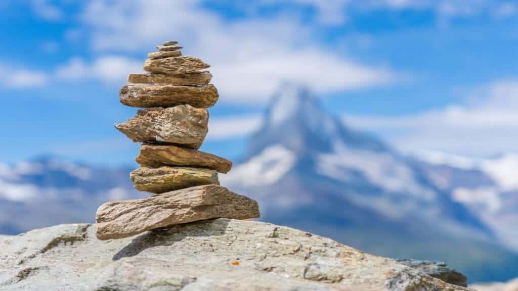 cairn, nature, stone tower, balance, rock, stability, harmony, stacked, matterhorn, mountain
