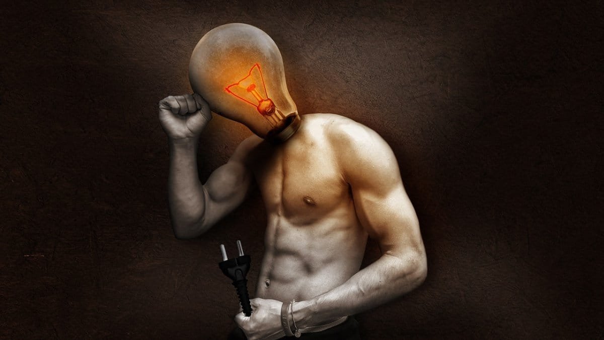light bulb, man, surrealism, current, light, glow, lamp, filament, energy, glow wire, electric light, human, body, fit, muscular, brawny, thinking, think, idea, pose, portrait, energy, thinking, thinking, thinking, thinking, thinking, think, think, idea