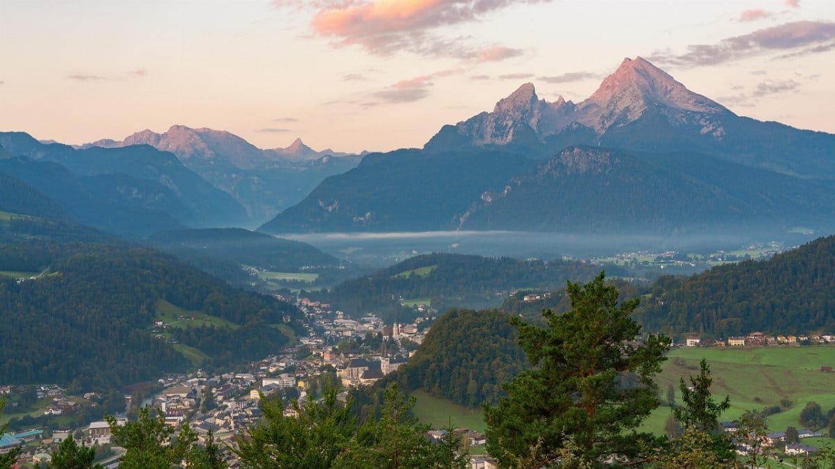 watzmann, berchtesgaden, mountain range, summit, panorama, nature, dawn, sunrise, landscape, bavaria