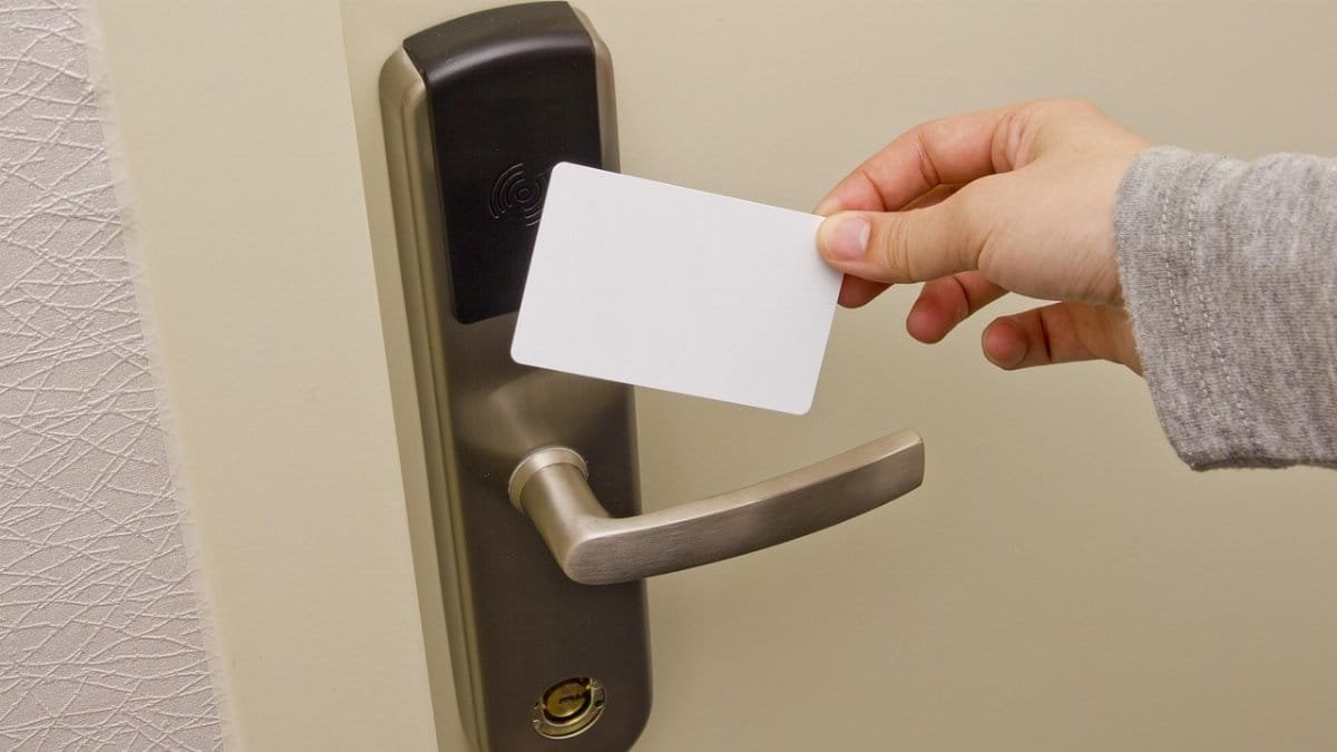 access card, doorknob, electronic door, access card, access card, access card, access card, access card, doorknob, electronic door