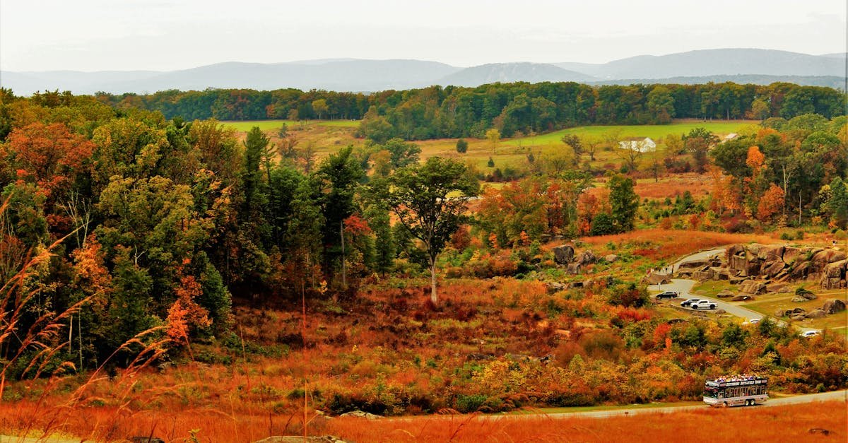 Pennsylvania with rolling hills and colorful foliage via Pexels
