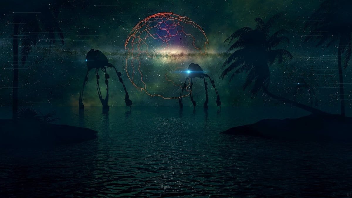 water,  nature,  sun,  sea,  ocean,  tech,  ai,  robot,  mech,  palm tree,  beach,  night,  3d,  rendering,  rendered,  walker,  big,  giant,  design,  art,  epic,  tech,  tech,  tech,  tech,  tech,  robot,  epic