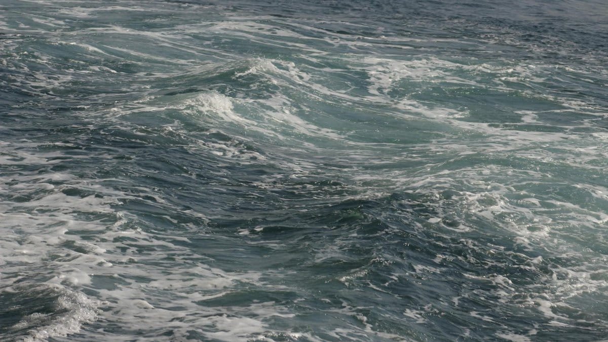 Captivating view of ocean waves showcasing dynamic motion and frothy foam.