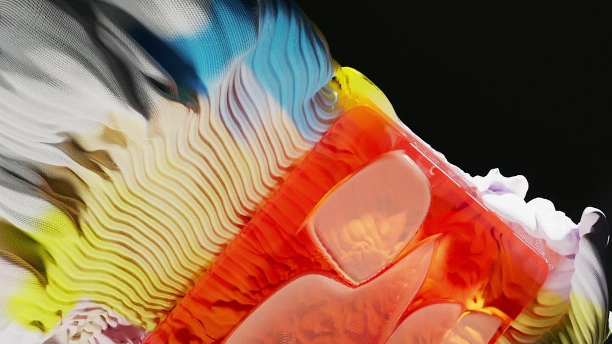 Abstract fluid art with vibrant colors and flowing patterns in a modern style.