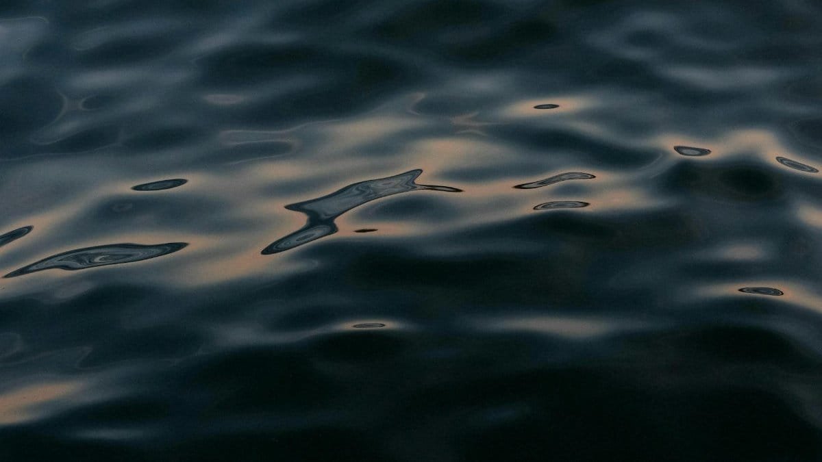 Calm and reflective water surface showcasing gentle ripples and textures.