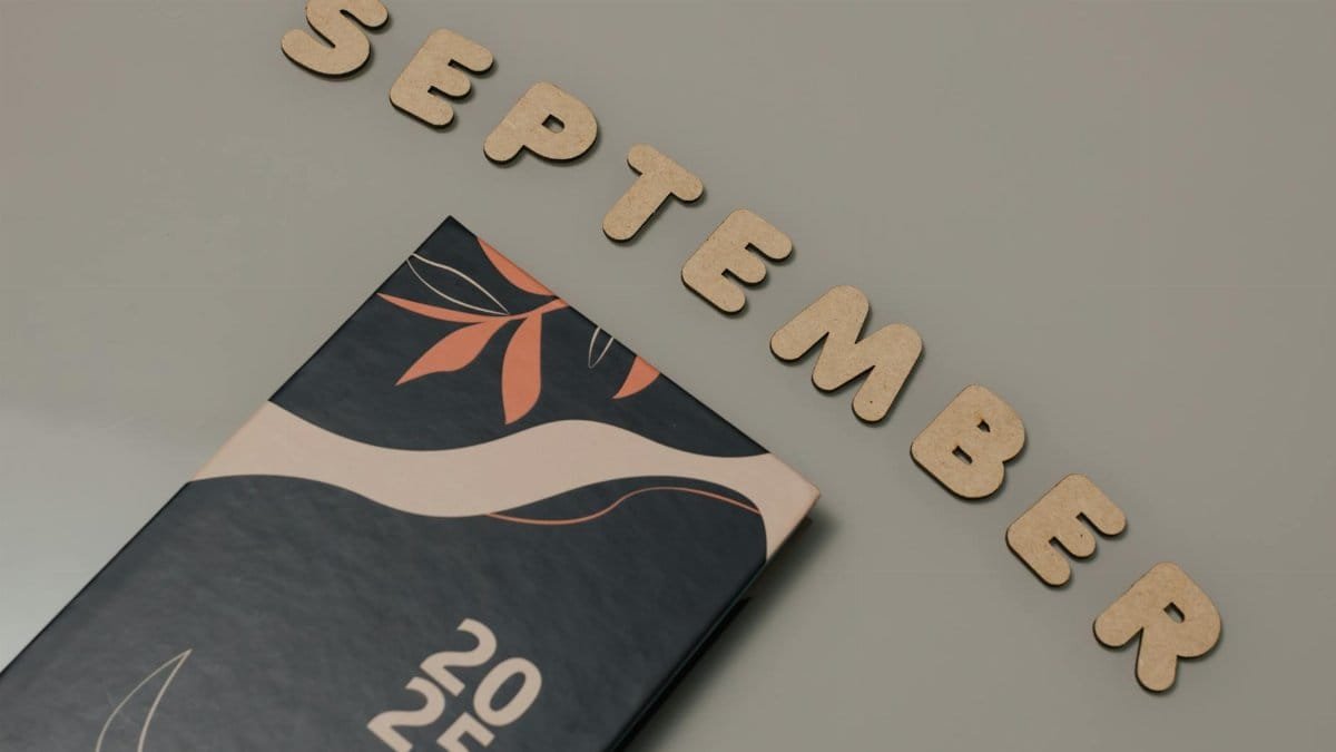 Minimalist 2025 planner showcasing the month of September