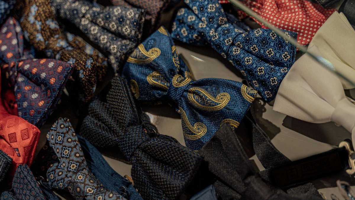 A collection of vibrant and patterned bowties showcasing fashion and style.