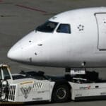 Aircraft getting pushed back