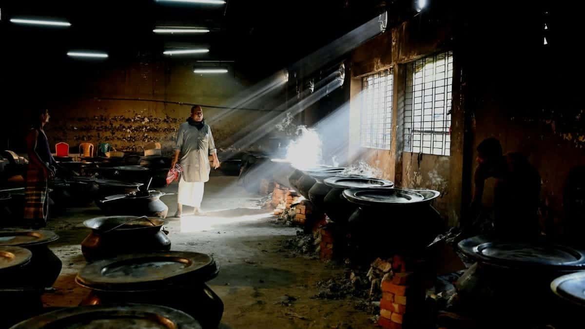 Natural light illuminates workers in a Chittagong factory, Bangladesh.