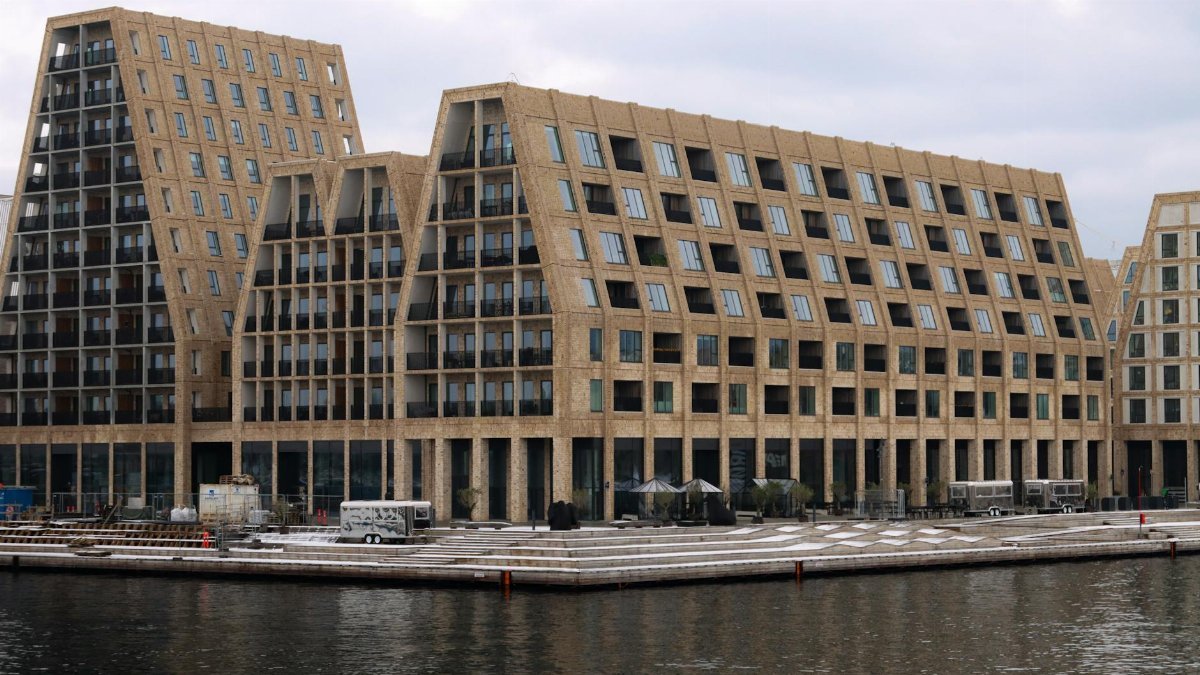 Contemporary waterfront architecture in Copenhagen, showcasing Scandinavian design.