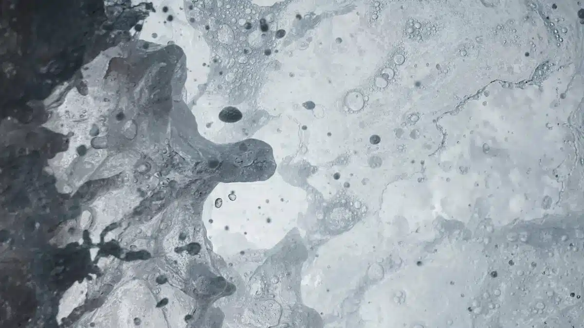 Close-up of a dynamic ocean wave capturing the motion and texture of the water splash.