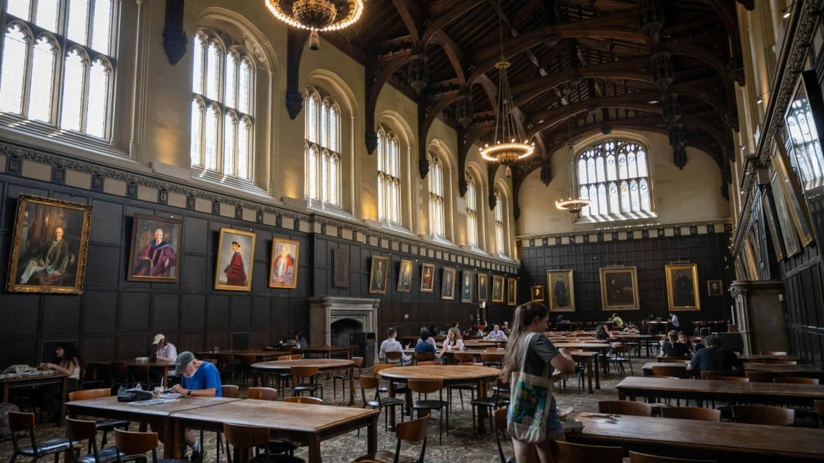 Explore the grand architecture of a historic university library in Chicago, IL.