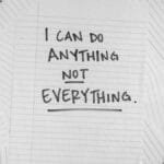 A motivational message on paper surrounded by crumpled sheets, symbolizing focus amidst chaos.