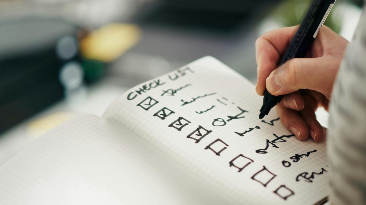Checklist Notebook Task Progress Accuracy