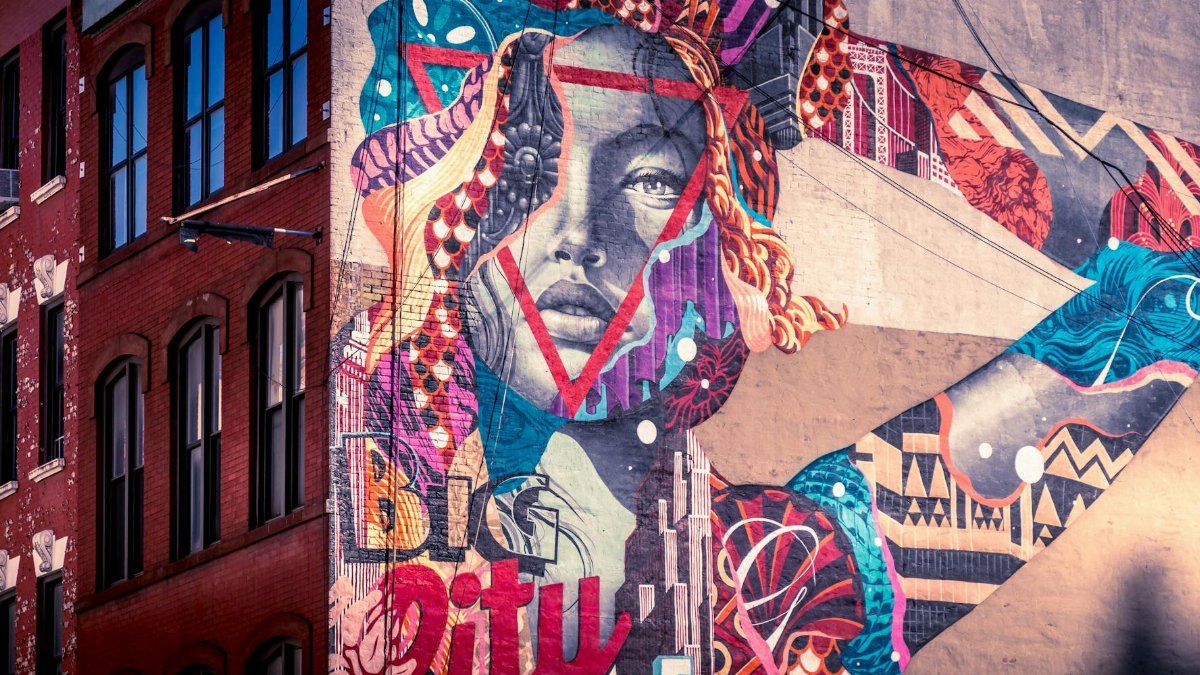 Colorful mural art showcasing creativity in New York City's urban landscape.