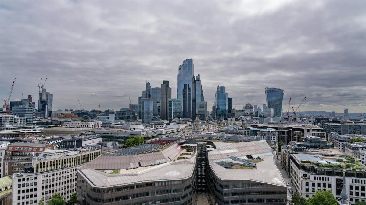 The City of London Skyline and 1 New Change Shopping Centre