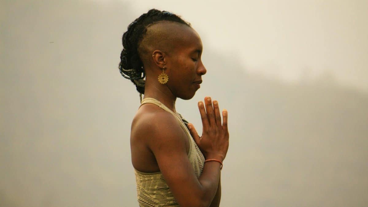 Free stock photo of aesthetic girl, asana, outdoor yoga