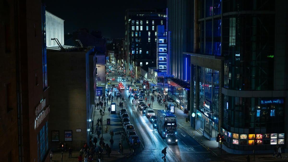 Free stock photo of city night life, crossing street, glasgow