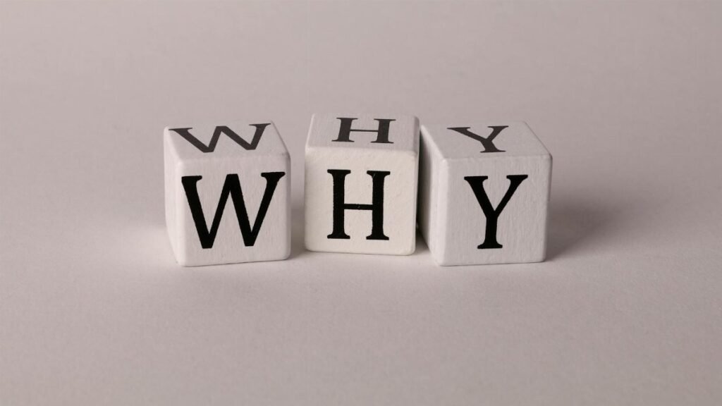 Close-up of lettered dice spelling 'WHY' on a neutral background, ideal for concepts of inquiry or curiosity.