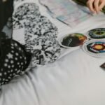 A mystical scene showing an intimate tarot card reading, exploring spiritual energy.
