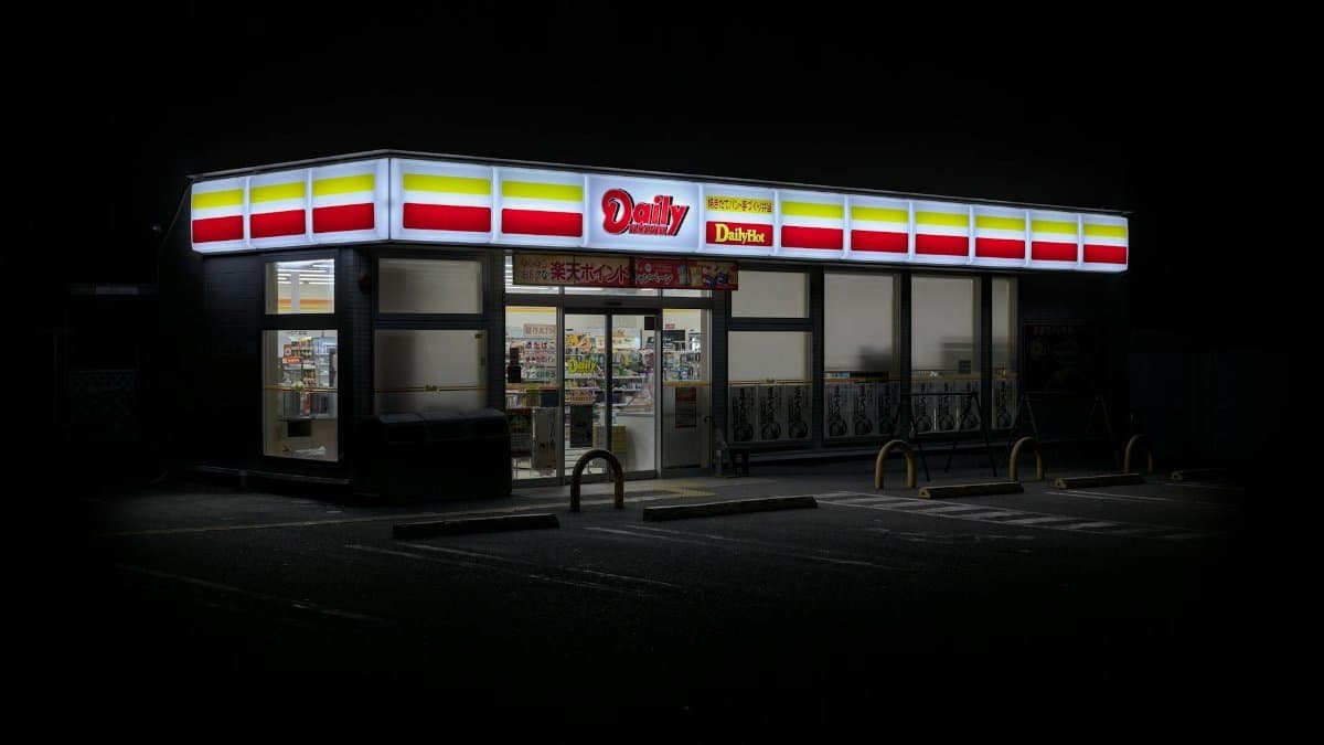 Nighttime View of Daily Yamazaki Convenience Store