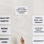 Collection of motivational quotes promoting healthy habits and mental well-being.