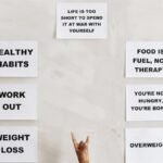 Motivational quotes promoting healthy living, fitness, and wellness habits.