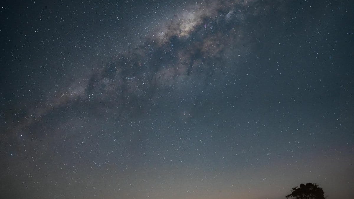 Clear night sky with the Milky Way visible over Cedar Grove, Australia.