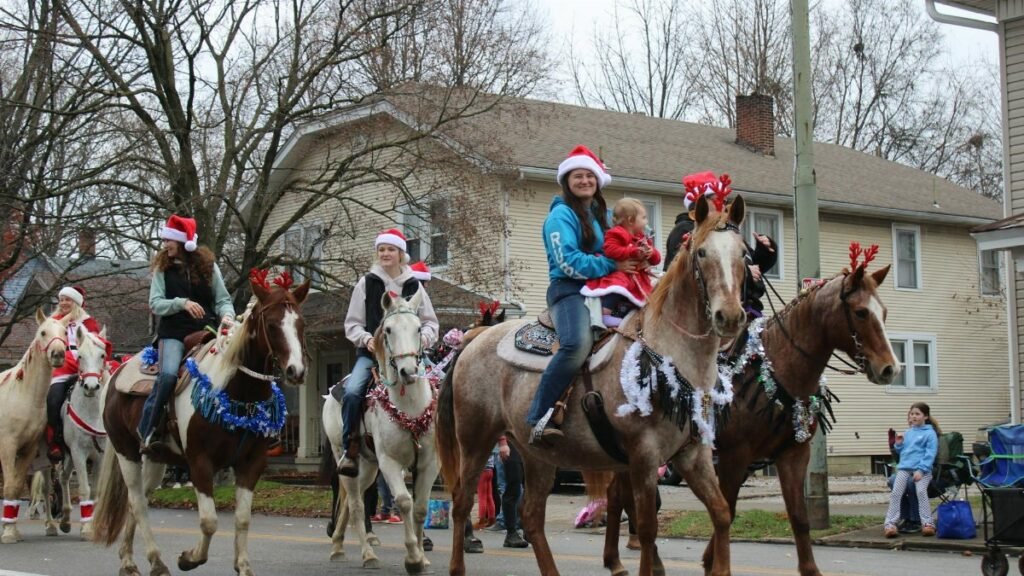 Free stock photo of active people, christmas parade, colorful parade