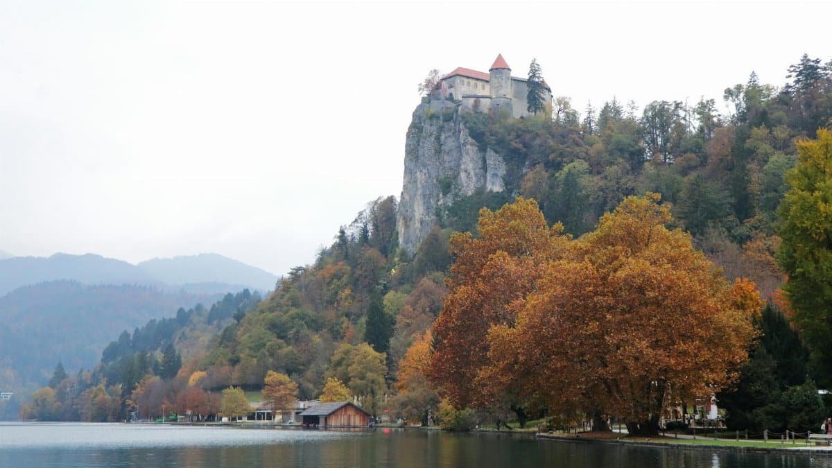 Free stock photo of autumn colors, bled, castle
