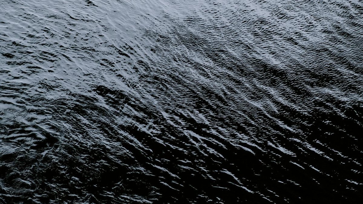 Calm water surface with gentle ripples creating a soothing, tranquil atmosphere.