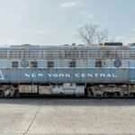 Vintage New York Central locomotive at Danbury Railway Museum.