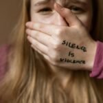 Powerful image highlighting the message 'Silence is Violence' to raise awareness on social issues.