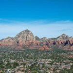 Scenic view of Sedona's stunning red rock formations under a clear blue sky.