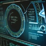 Close-up view of a high-tech computer interface displaying cyber security data, enhancing digital protection.