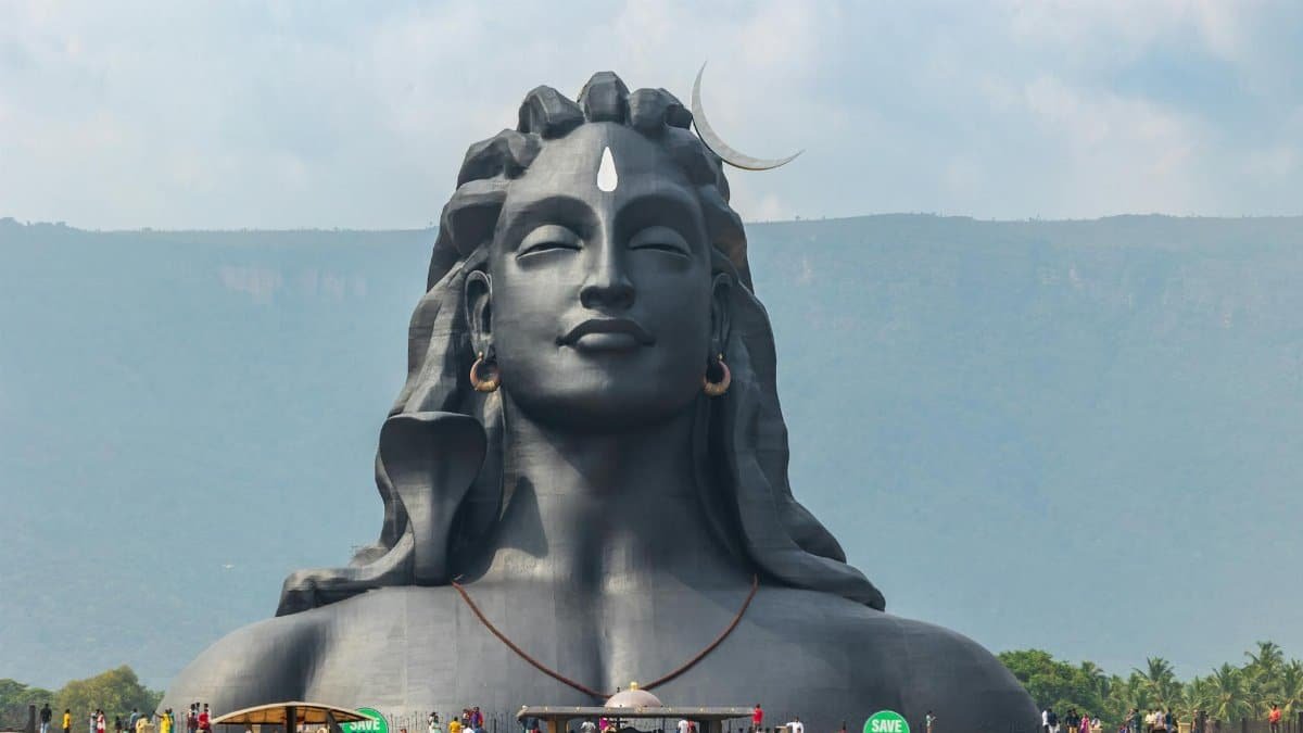 Explore the iconic Adiyogi Shiva statue at Isha Foundation, Coimbatore, India.