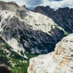 Stunning rocky landscape of the Dolomites in Cortina d’Ampezzo, Italy.
