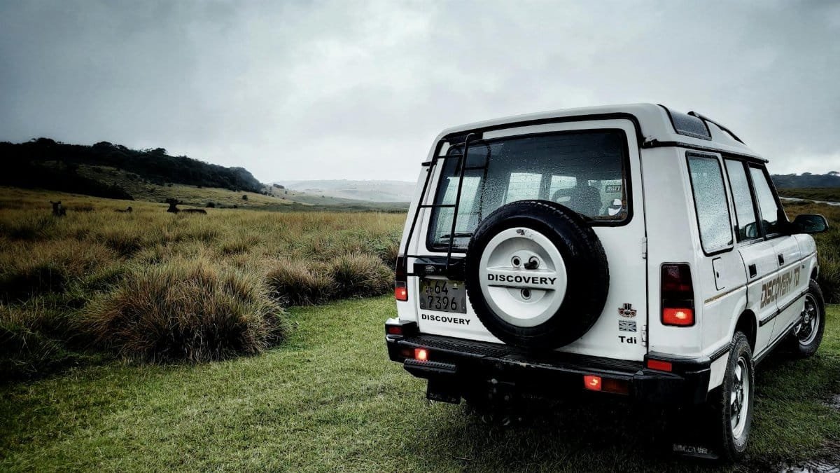 A rugged 4x4 vehicle ready for an off-road adventure in Dayagama, Sri Lanka.