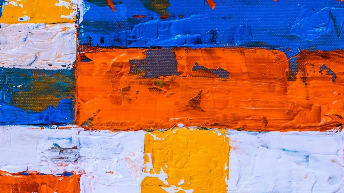 Explore vibrant abstract art with bold colors and rich textures in this striking acrylic painting.