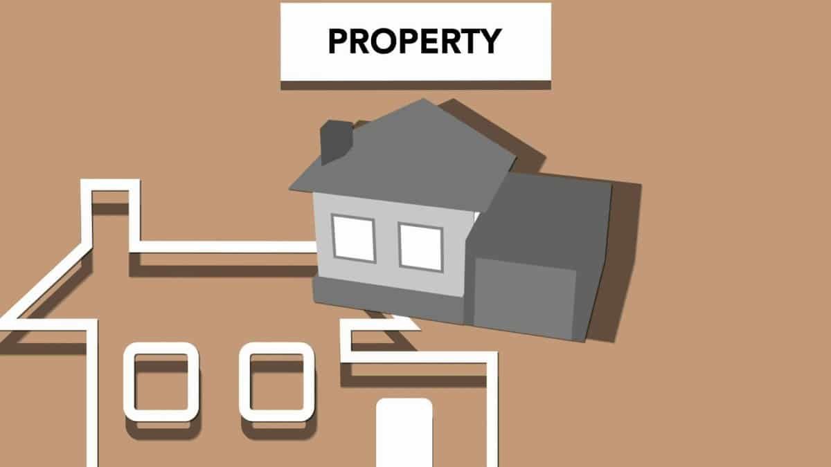 Illustration of house for private property representing concept of investing in purchase of real estate