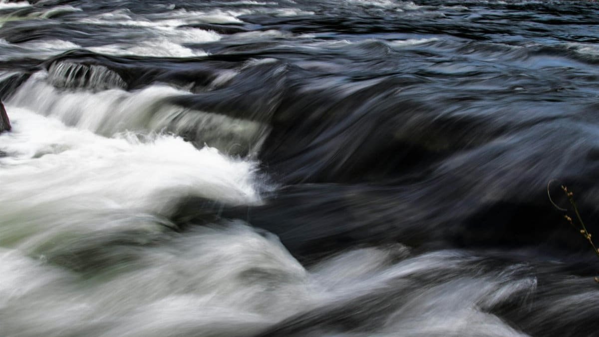 A stunning view of fast-flowing river rapids showcasing the power of nature.