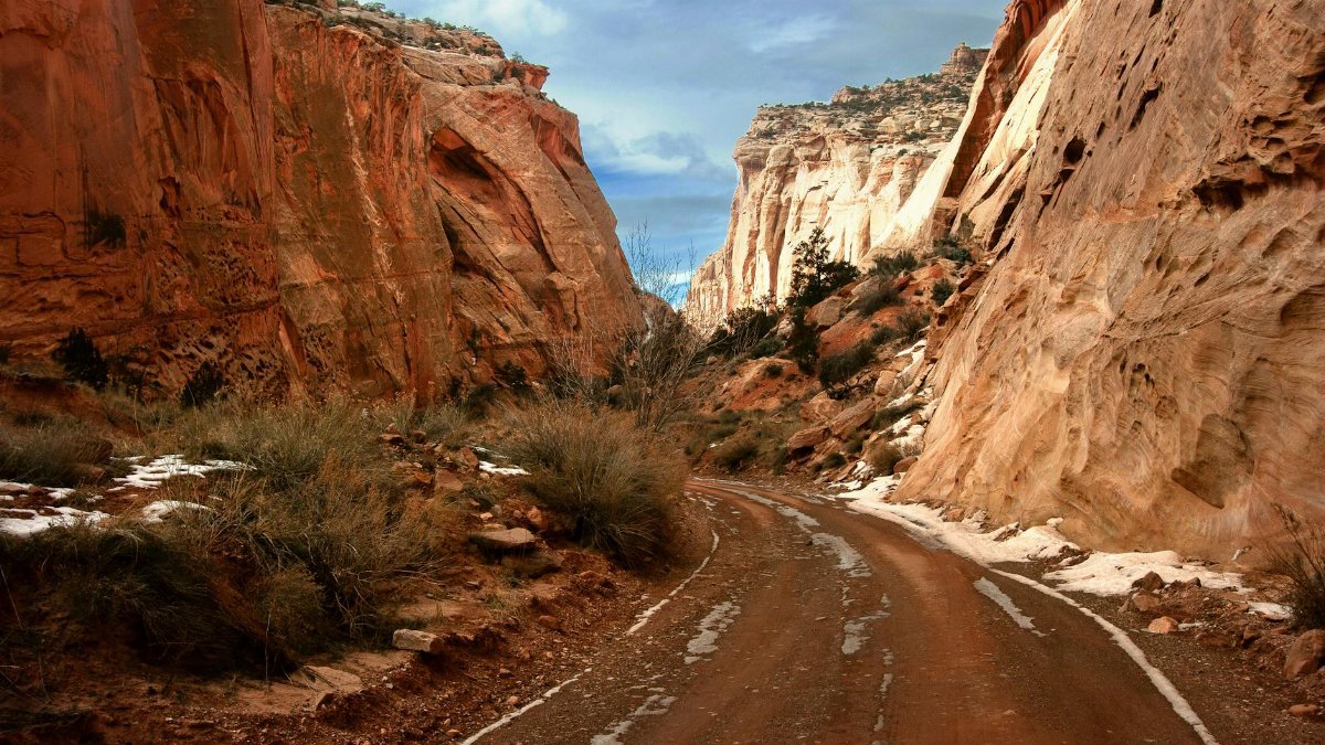 Explore the rugged beauty of Capitol Reef National Park's canyon road, Utah.