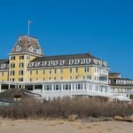 A historic Victorian-style beach hotel stands proudly in Westerly, Rhode Island.