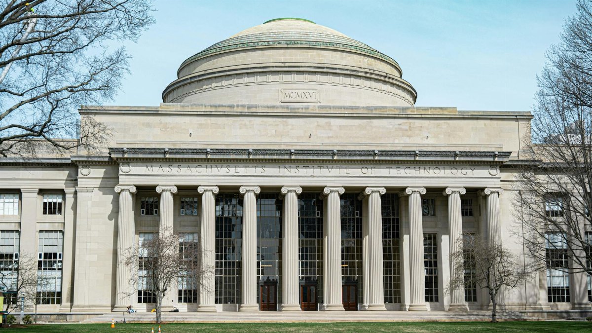 The grand neoclassical architecture of MIT building showcasing its historic significance.