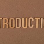 Wooden letters spelling 'INTRODUCTION' placed on a cardboard background.