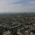 Stunning aerial shot of a Dublin, CA residential area showcasing suburban beauty and organization.