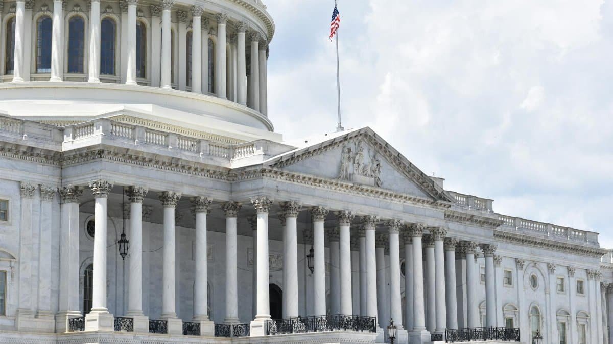 The iconic U.S. Capitol building with its neoclassical architecture in Washington, DC.