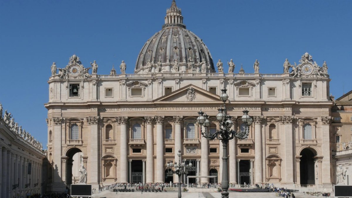 Grand view of St. Peter's Basilica, an iconic architectural landmark in Vatican City.