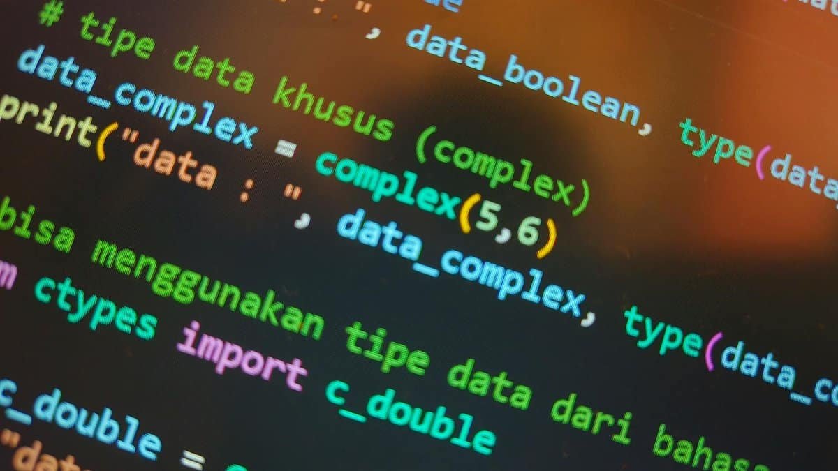 Vibrant and engaging code displayed on a computer screen, showcasing programming concepts.